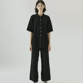 Bao Knitted Trousers in Black Cotton | The Collaborative Store