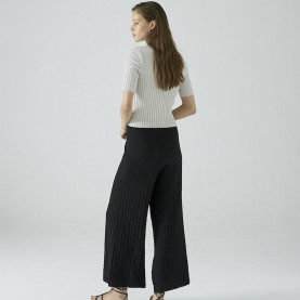 Bao Knitted Trousers in Black Cotton | The Collaborative Store