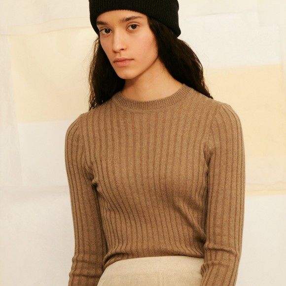 Fine Merino Ribbed Beanie Hat | The Collaborative Store