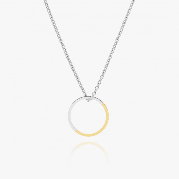 Two-Tone Circle Necklace | The Collaborative Store