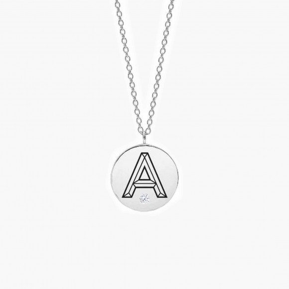 Facett Initial A Pendant - Diamond | The Collaborative Store