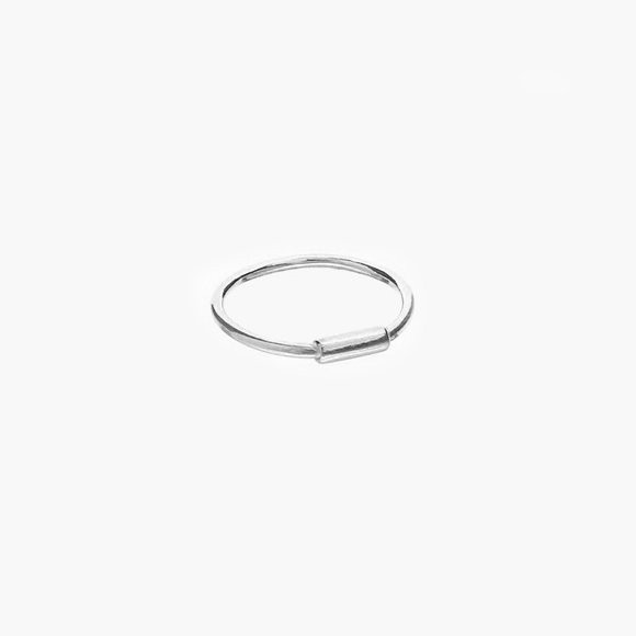 Silver Tube Midi Ring | The Collaborative Store