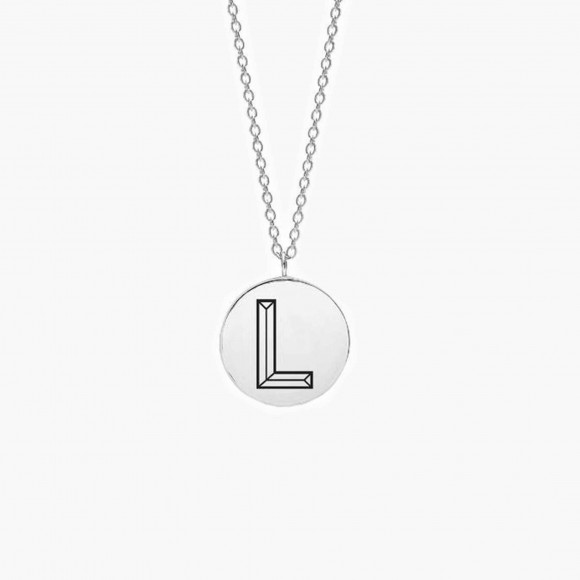 Facett Initial L Pendant - Silver | The Collaborative Store