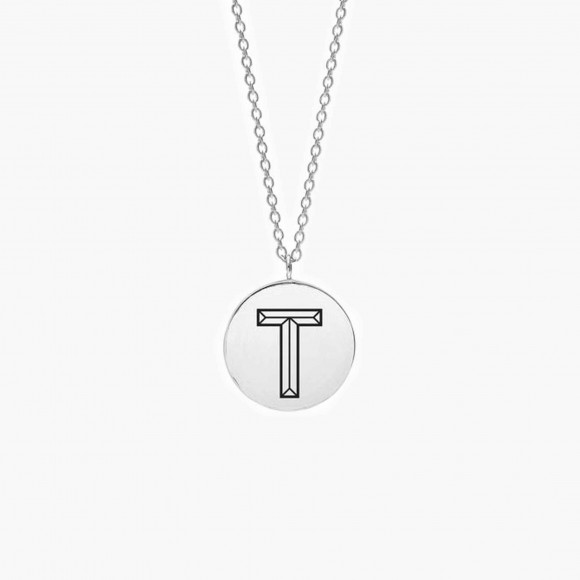 Facett Initial T Pendant - Silver | The Collaborative Store