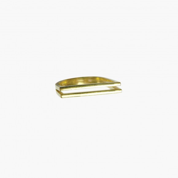 Double Gold Slant Ring  | The Collaborative Store