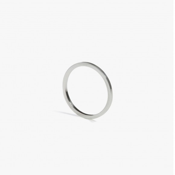 Skinny Square Silver Stacking Ring | The Collaborative Store