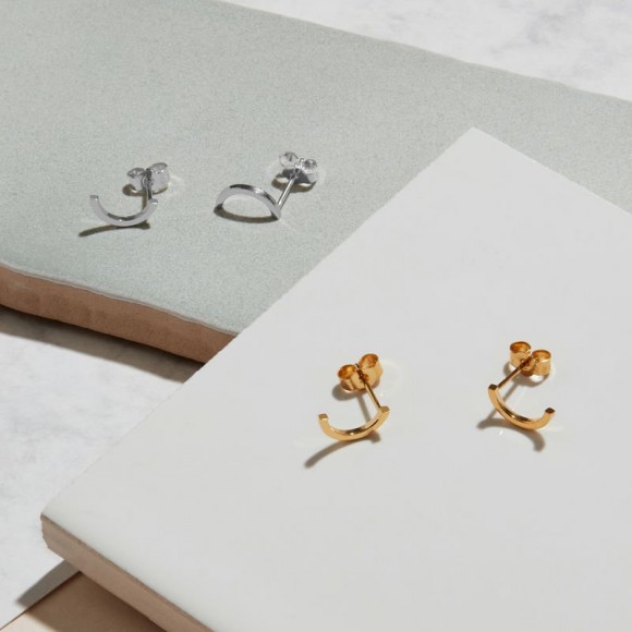 Silver Mini Arc Stud Earrings | The Collaborative Store