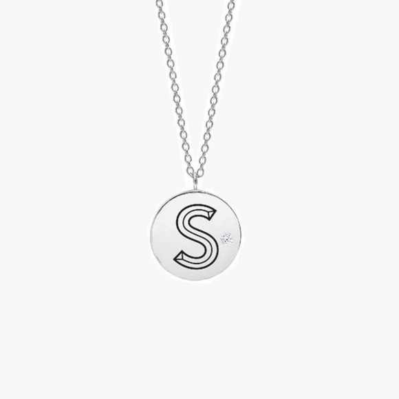 Facett Initial S Pendant - Diamond | The Collaborative Store