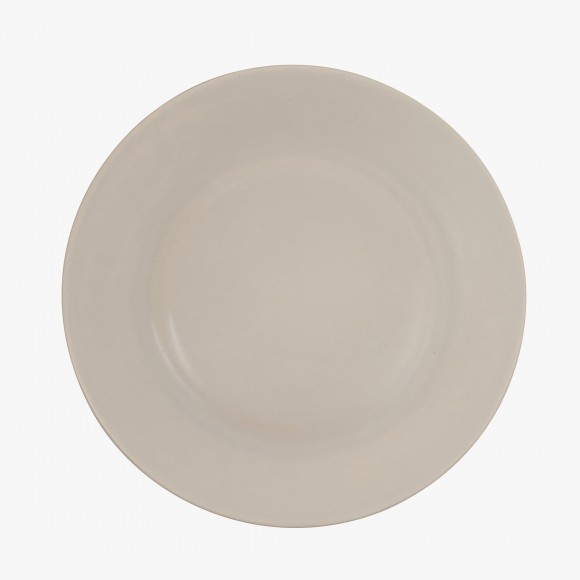 Matt Greige Ceramic Dinner Plate | The Collaborative Store