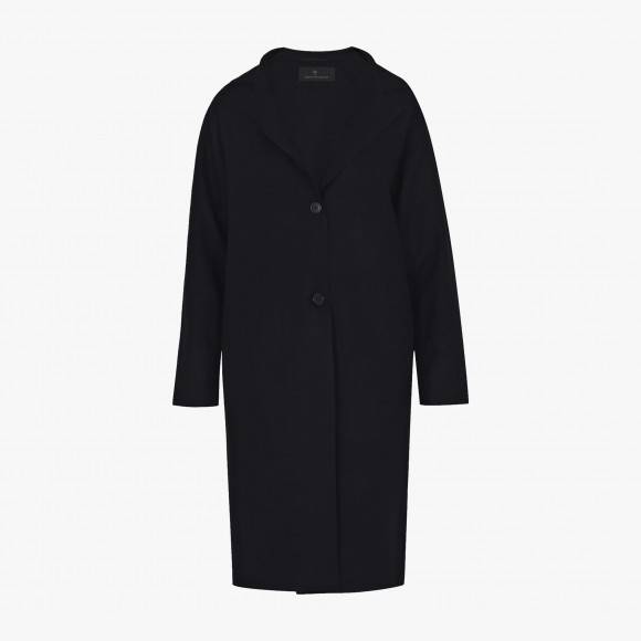 Structured Wool Coat in Deep Navy | The Collaborative Store