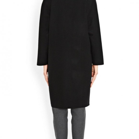 Structured Wool Coat in Black | The Collaborative Store