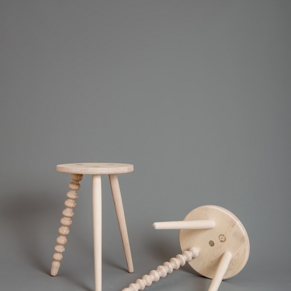 Perfectly Imperfect Ash Stool | The Collaborative Store