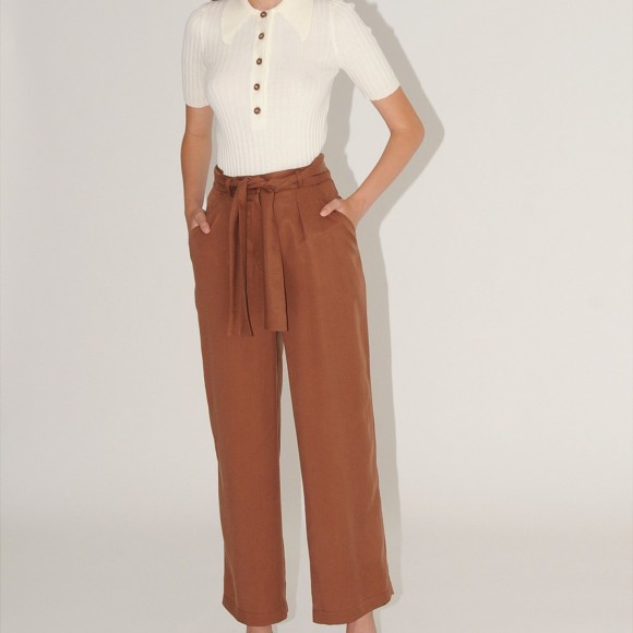 Luisa High Waist Cropped Trousers | The Collaborative Store