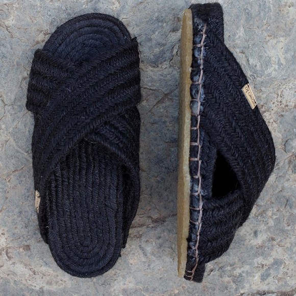 Balears Jute Sandals in Black | The Collaborative Store