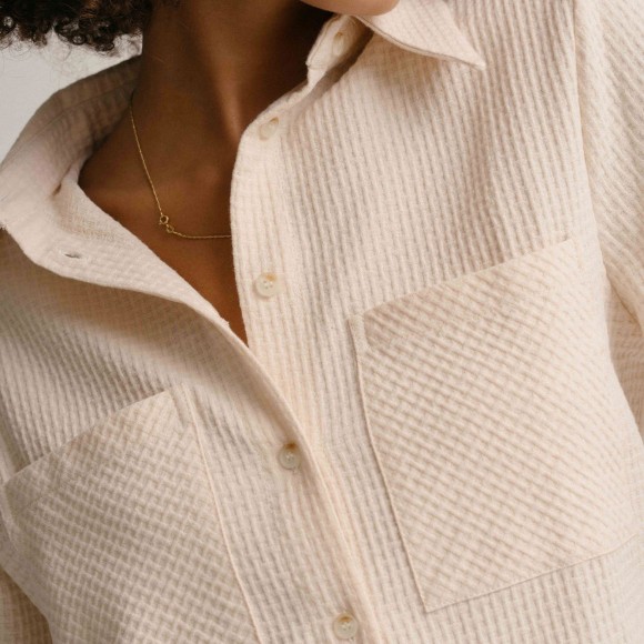 Pierre Organic Cotton Shirt in Ecru | The Collaborative Store