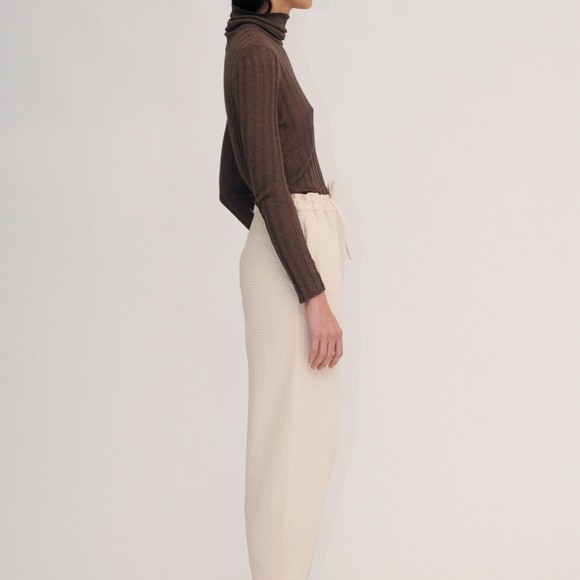 Eriko Organic Cotton Trousers in Ecru | The Collaborative Store