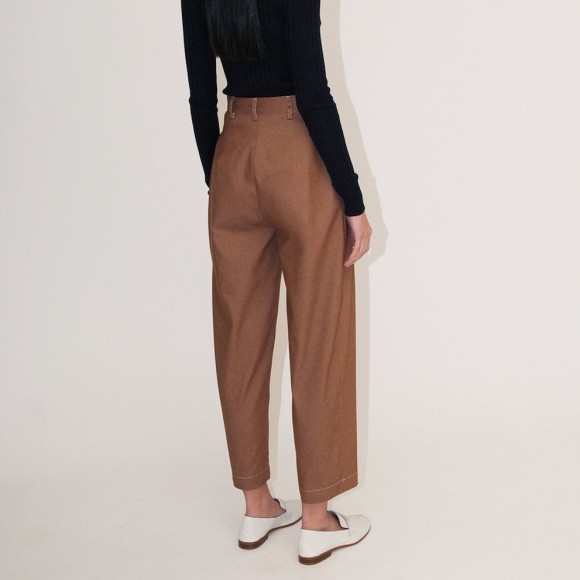 Cocosolo Denim Trousers in Caramel | The Collaborative Store