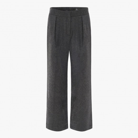 Wide Leg Wool Trousers in Grey | The Collaborative Store