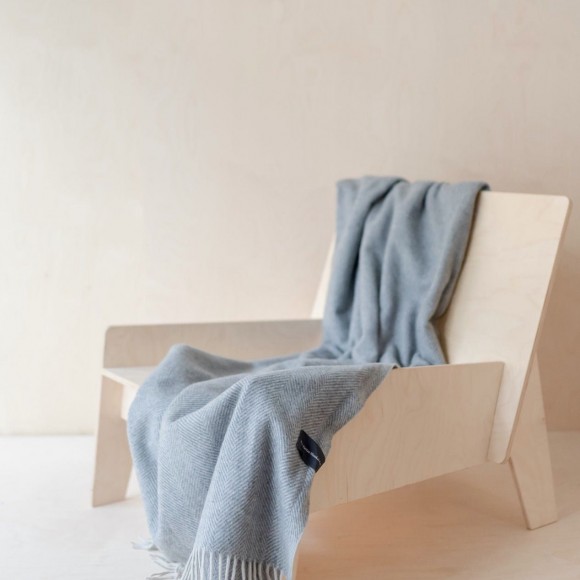 Recycled Wool Throw in Charcoal | The Collaborative Store