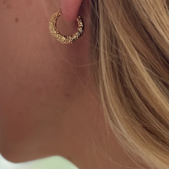 Crushed Hoops in Gold | The Collaborative Store