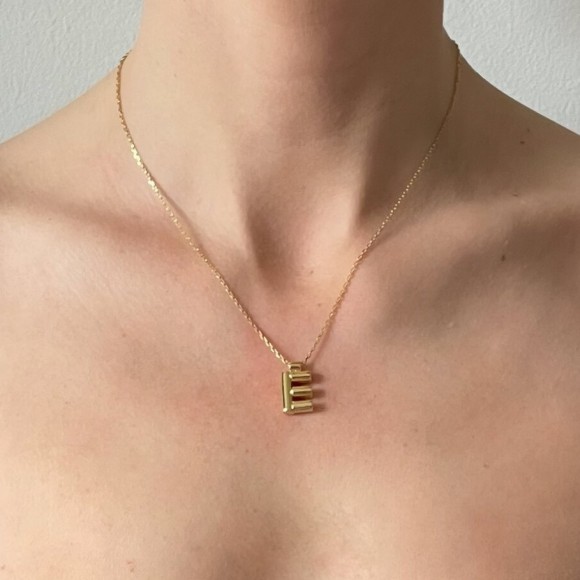 'A' 'C' 'E' Initial Pendant in Gold | The Collaborative Store