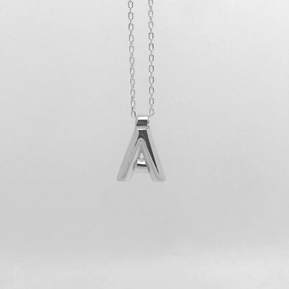 'A' 'C' 'E' 'S' Initial Pendant in Silver | The Collaborative Store