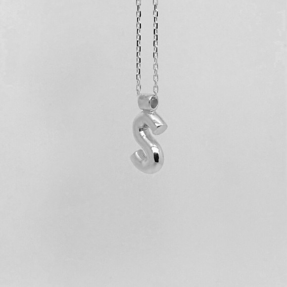 'A' 'C' 'E' 'S' Initial Pendant in Silver | The Collaborative Store