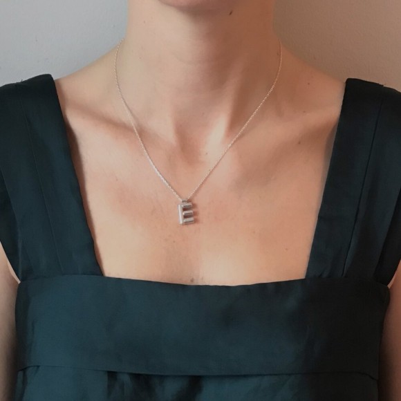 'A' 'C' 'E' 'S' Initial Pendant in Silver | The Collaborative Store