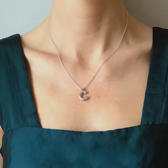 'A' 'C' 'E' 'S' Initial Pendant in Silver | The Collaborative Store