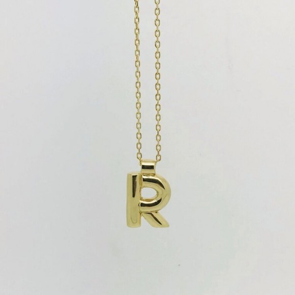 'J' 'O' 'R' 'S' Initial Pendant in Gold | The Collaborative Store