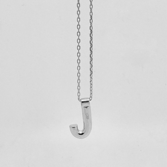 'J' 'L' 'O' 'R' Initial Pendant in Silver | The Collaborative Store