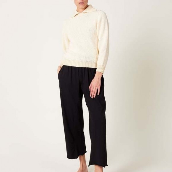 Easy Pants in Black Organic Cotton | The Collaborative Store