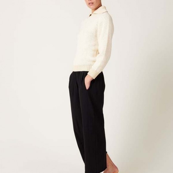 Easy Pants in Black Organic Cotton | The Collaborative Store