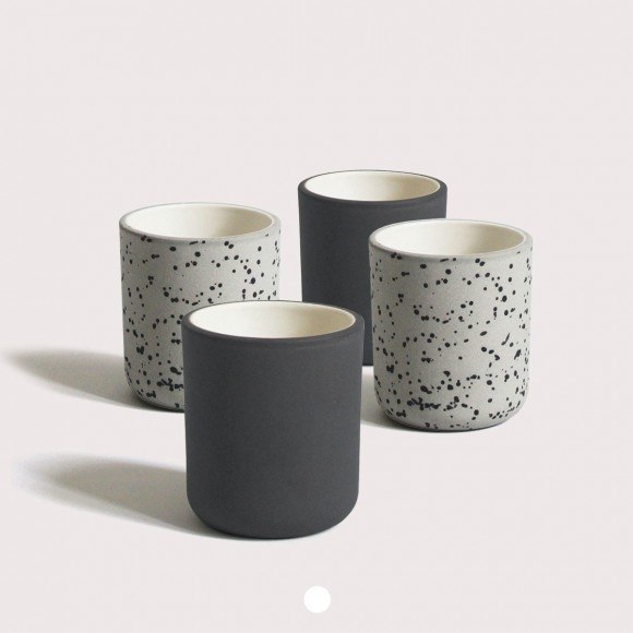 Coffee Cups - Set of 4 in Dark Grey | The Collaborative Store