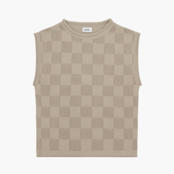 Tori Knitted Vest in Taupe | The Collaborative Store