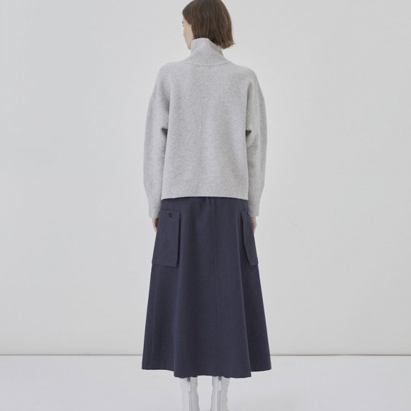 Bennett Cashmere Blend Sweater in Ice Grey | The Collaborative Store