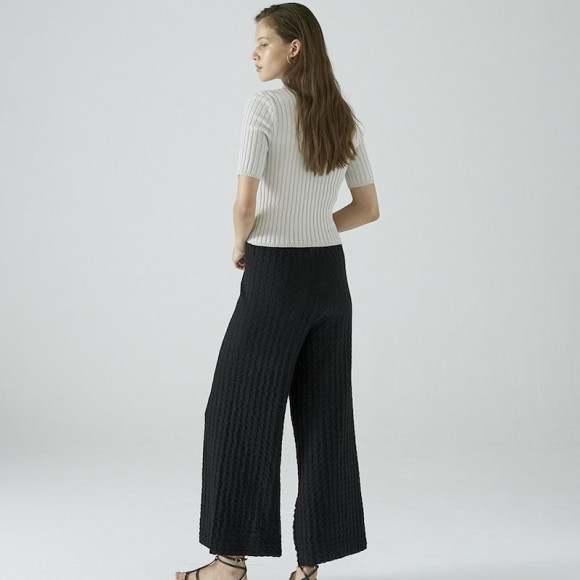 Bao Knitted Trousers in Black Cotton | The Collaborative Store