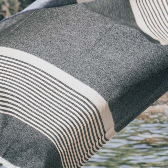 Levante Striped Recycled Cotton Throw | The Collaborative Store