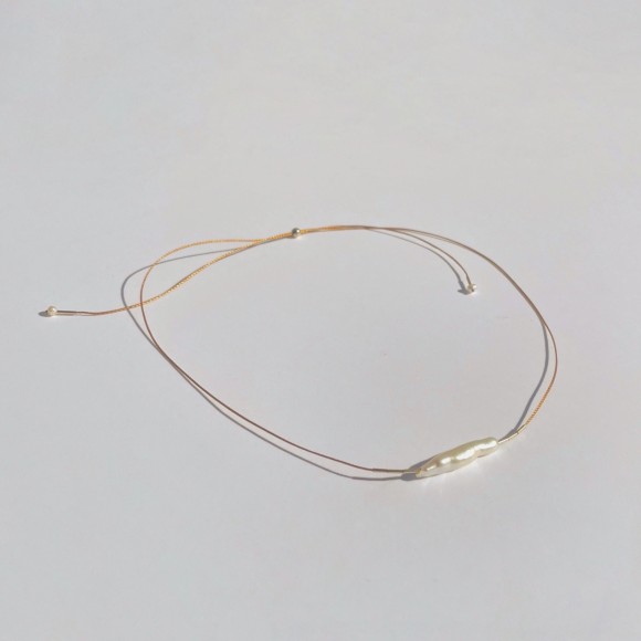 Finger Pearl Necklace in Natural | The Collaborative Store